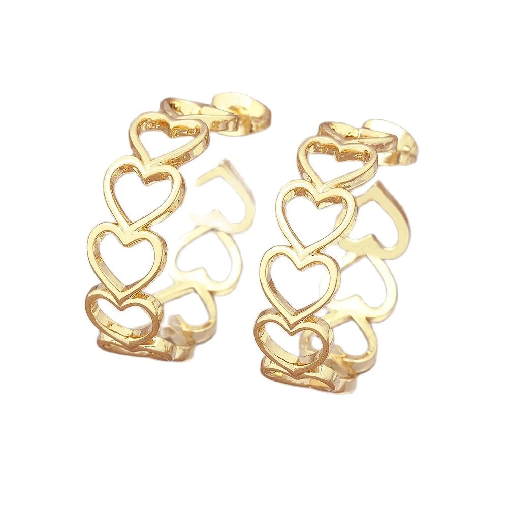 HEART STRAND HOOP EARRINGS