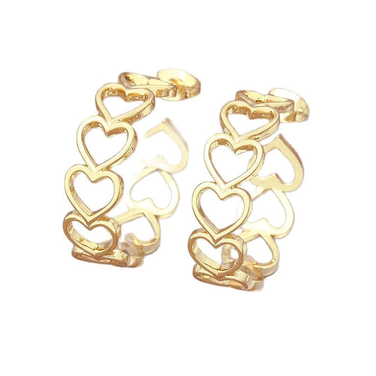HEART STRAND HOOP EARRINGS