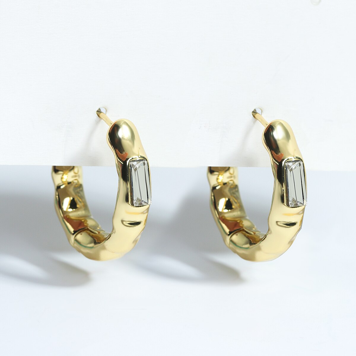 ZIRCON SMALL HOOP EARRINGS