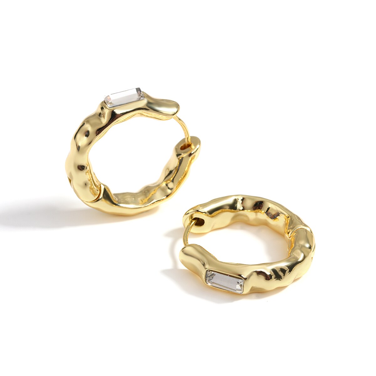 ZIRCON SMALL HOOP EARRINGS