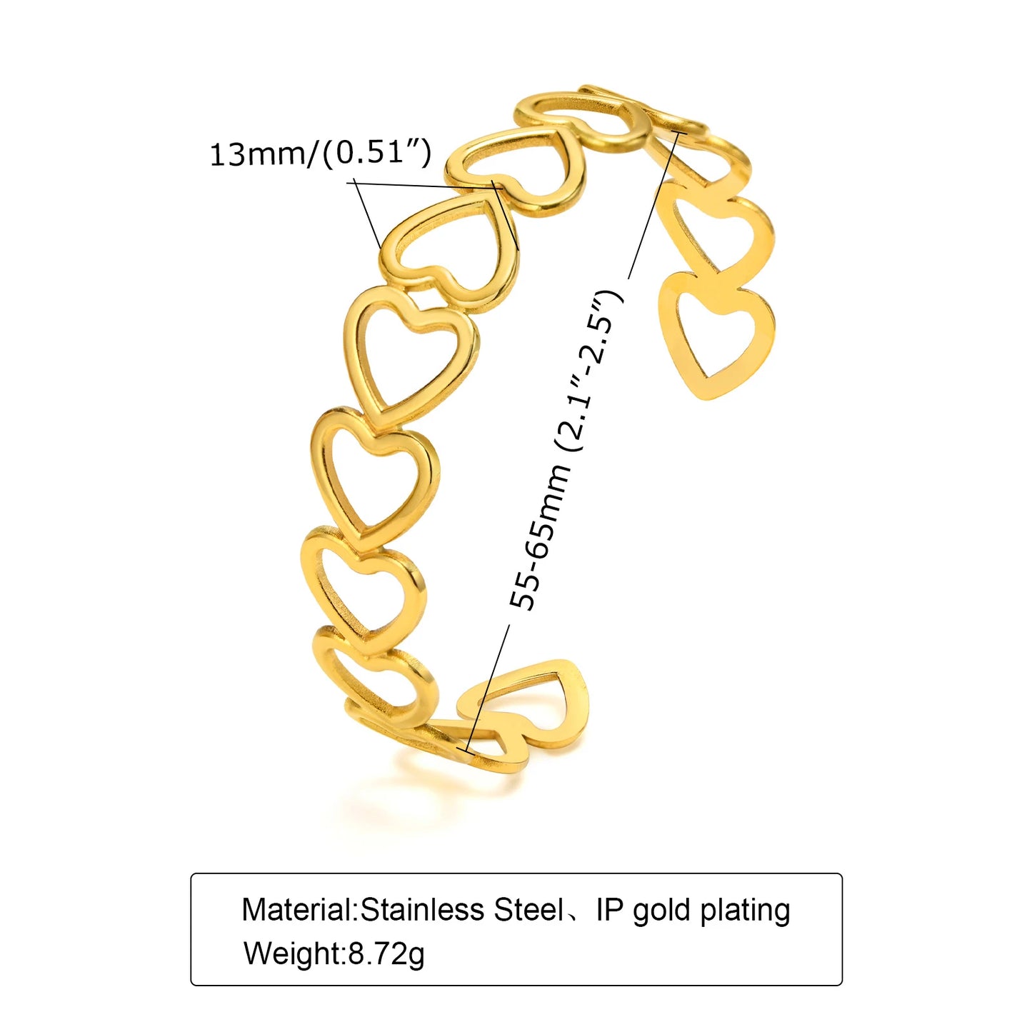 OPEN HEART CUFF BANGLE