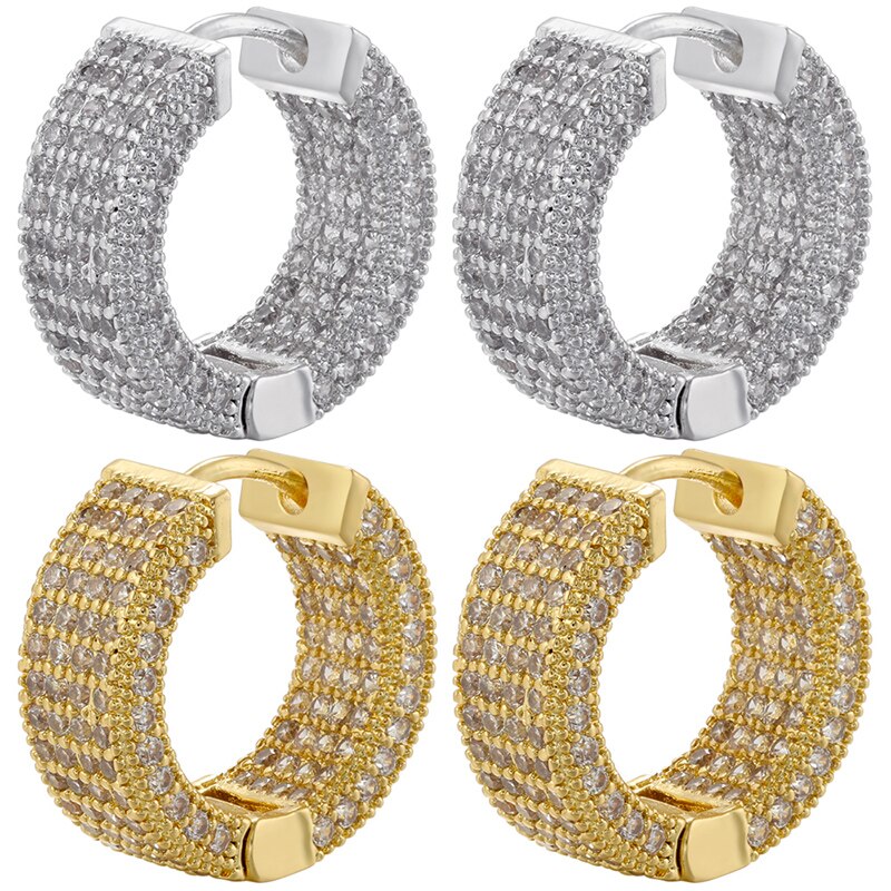 ZIRCONIA ELEGANT HOOP EARRINGS