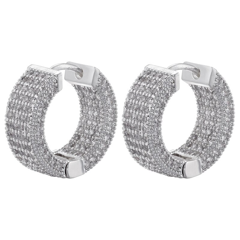 ZIRCONIA ELEGANT HOOP EARRINGS