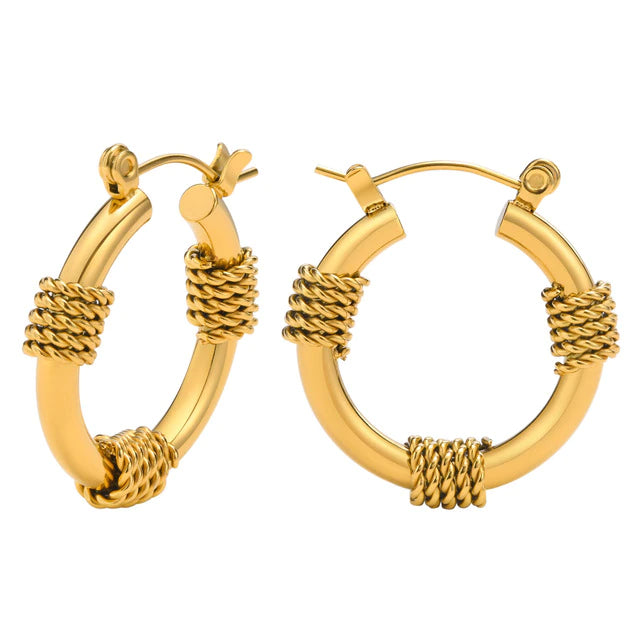 TWISTED ROPE CHAIN EARRIGNS